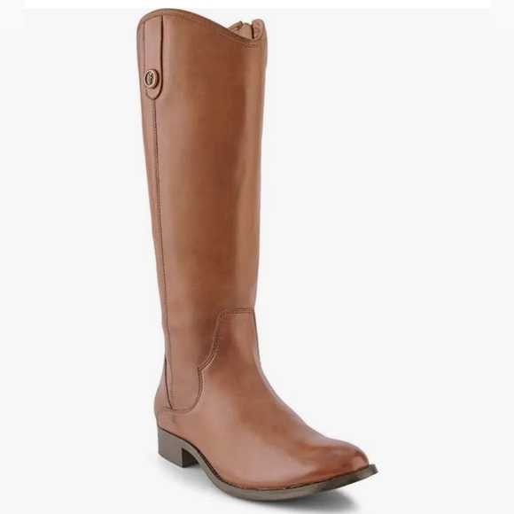 Western Chic Frye Leather Cognac Boots - Picture 10 of 16